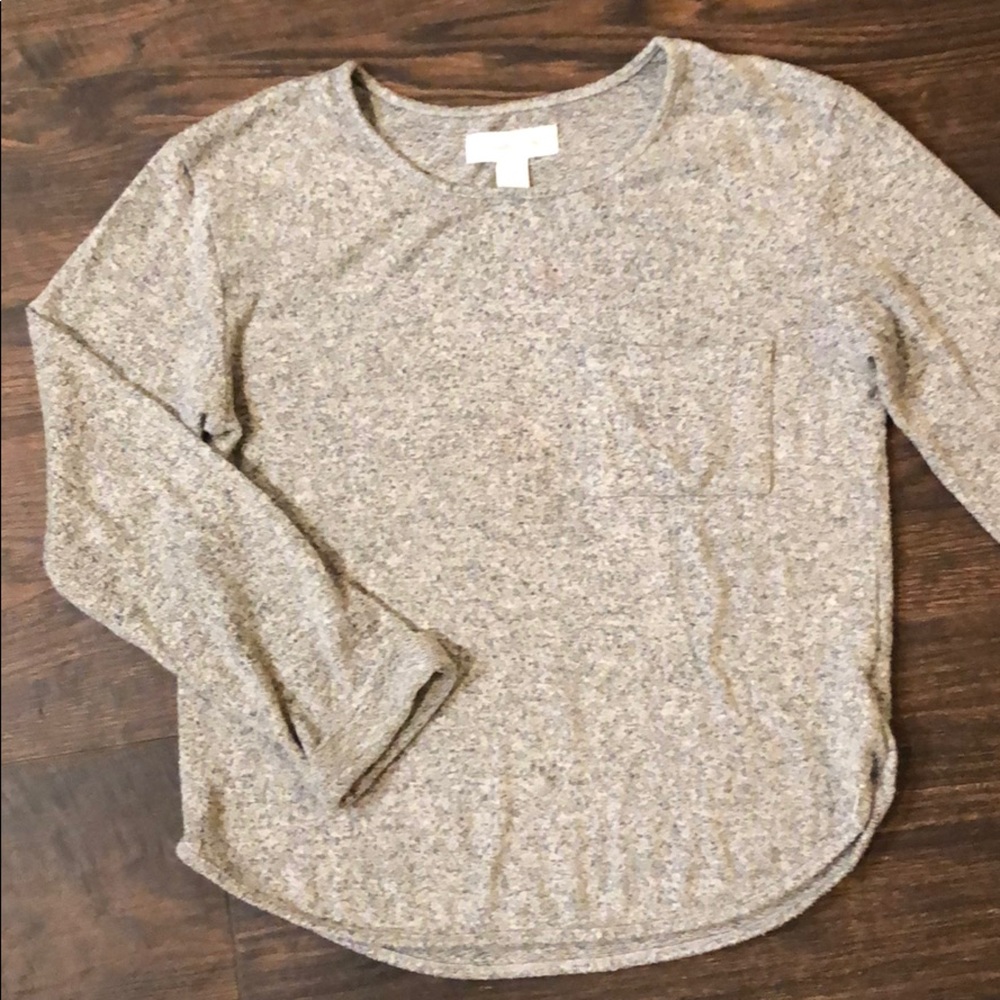 Treasure & Bond Girls Long Sleeve Pocket Tee
